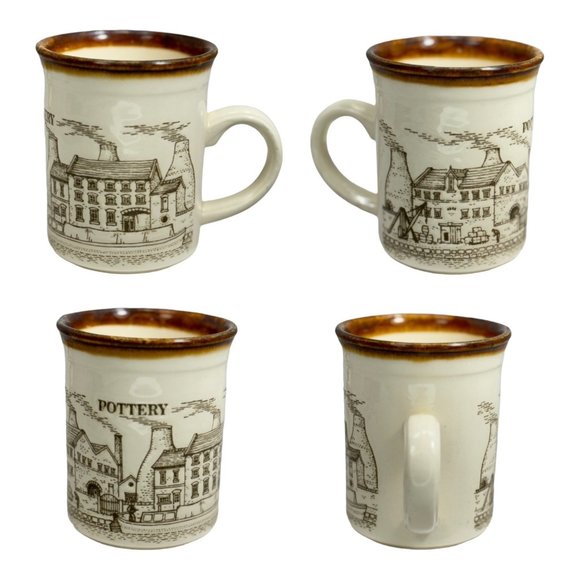 Biltons Vintage Ceramic Scenic Coffee Mugs Made in England Set 0f 4 - Picture 3 of 7